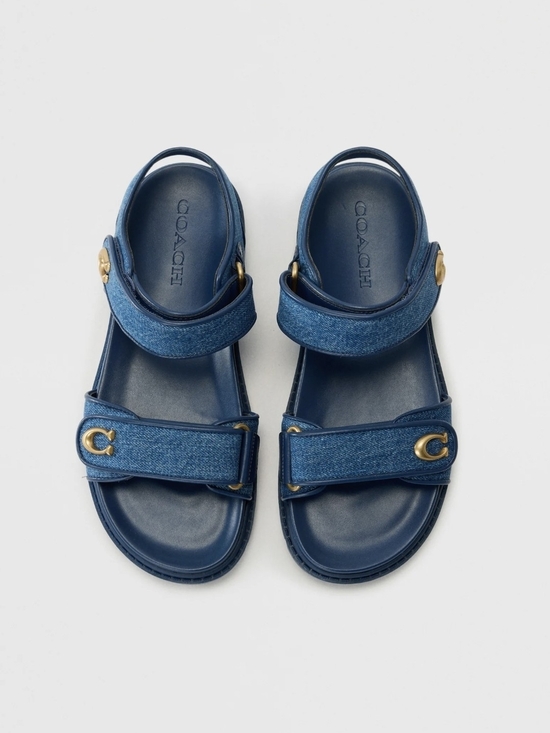 Coach Shoes - Coach Women's Deep Blue Denim Brynn Sandals